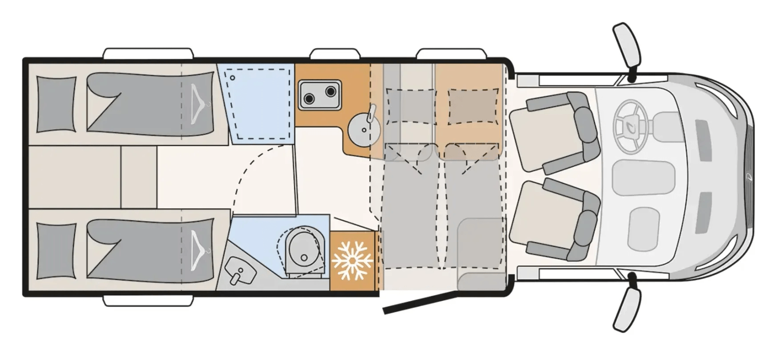 Grundriss Dethleffs Just Go T 7055 EB