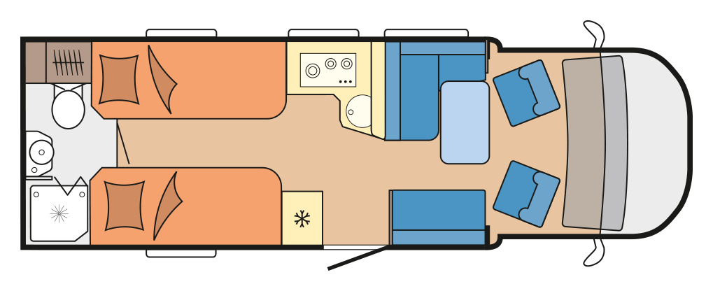 Grundriss Hobby PRESTIGE T 740 WE