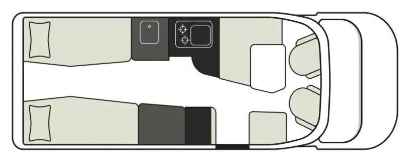 Grundriss Hymer B-Klasse ModernComfort BlackLine T 680