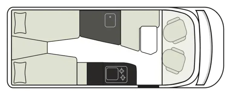 Grundriss Hymer B-Klasse ModernComfort BlackLine I 580