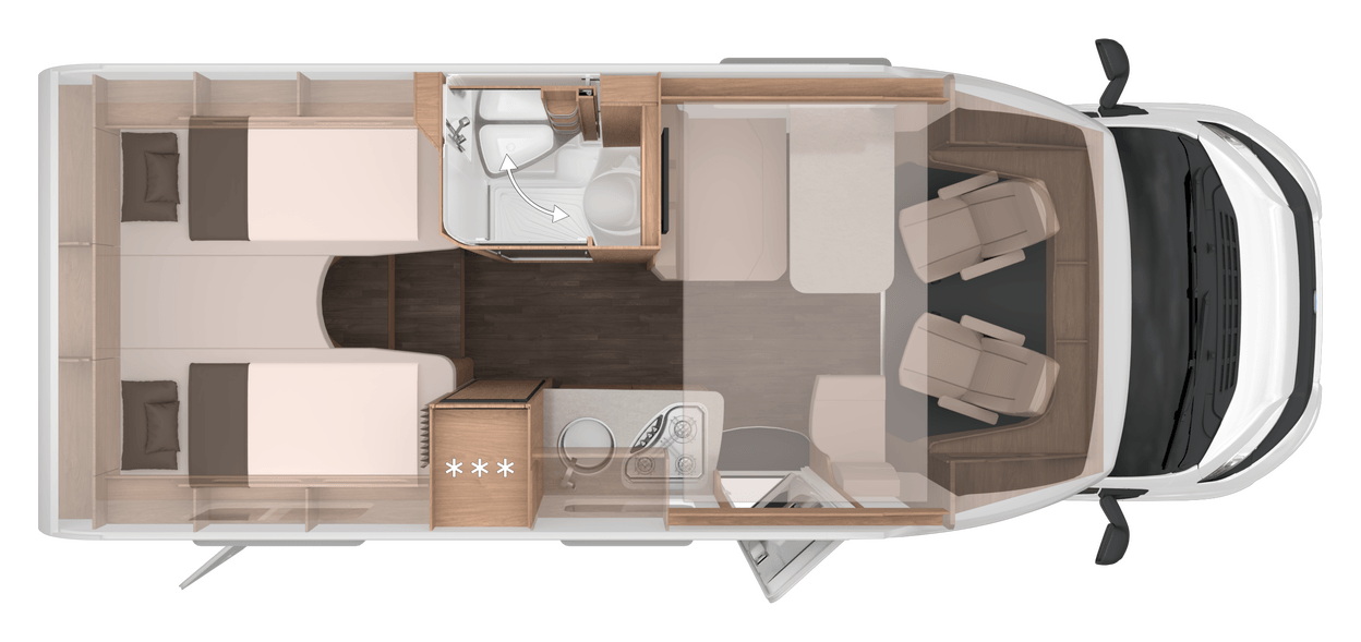 Grundriss KNAUS L!VE WAVE 650 MEG