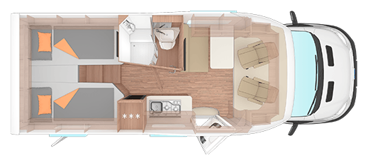 Grundriss WEINSBERG CaraLoft 650 MEG